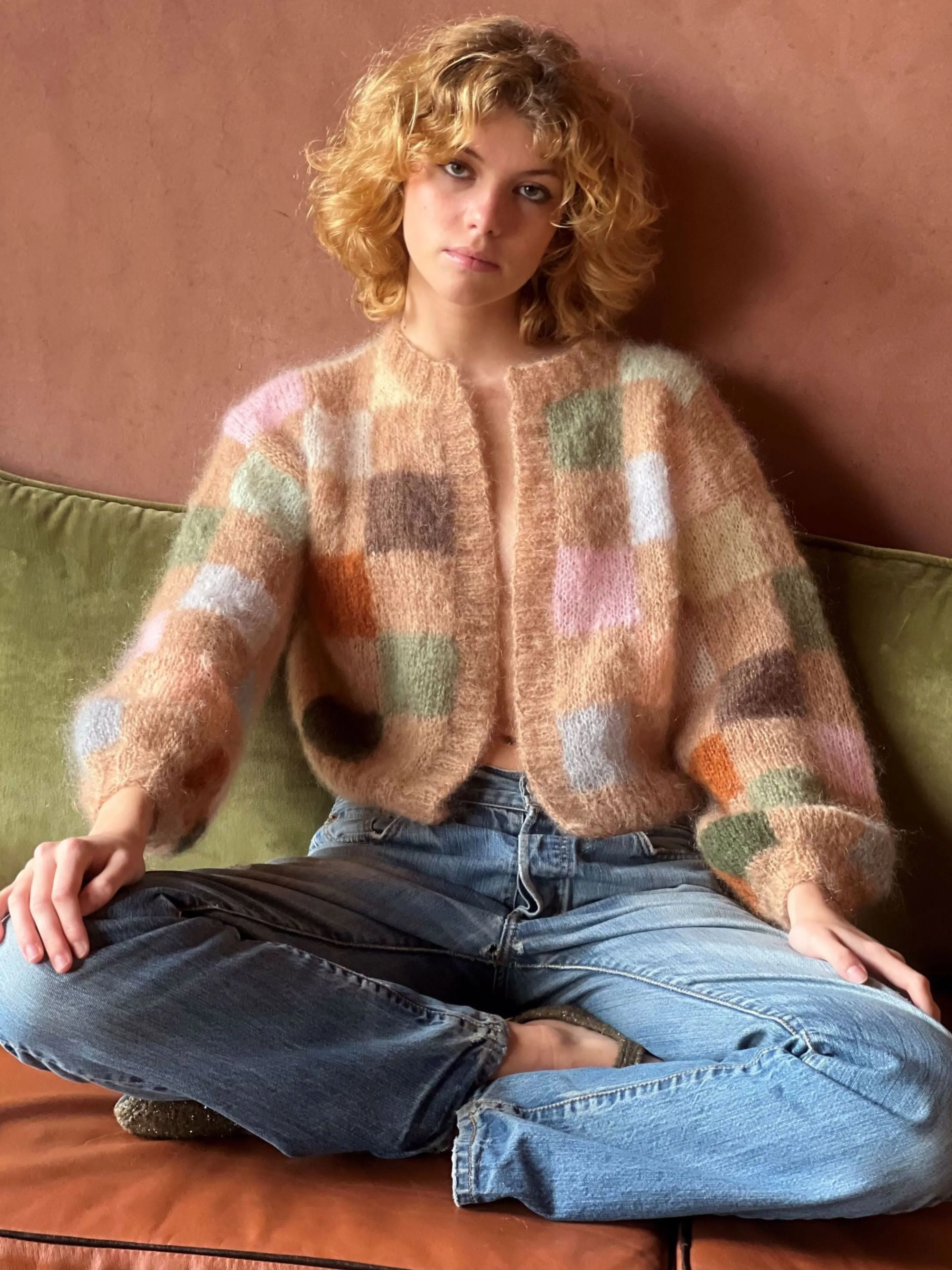 Rose Carmine Boleros-BOLERO PIXELS BEIGE