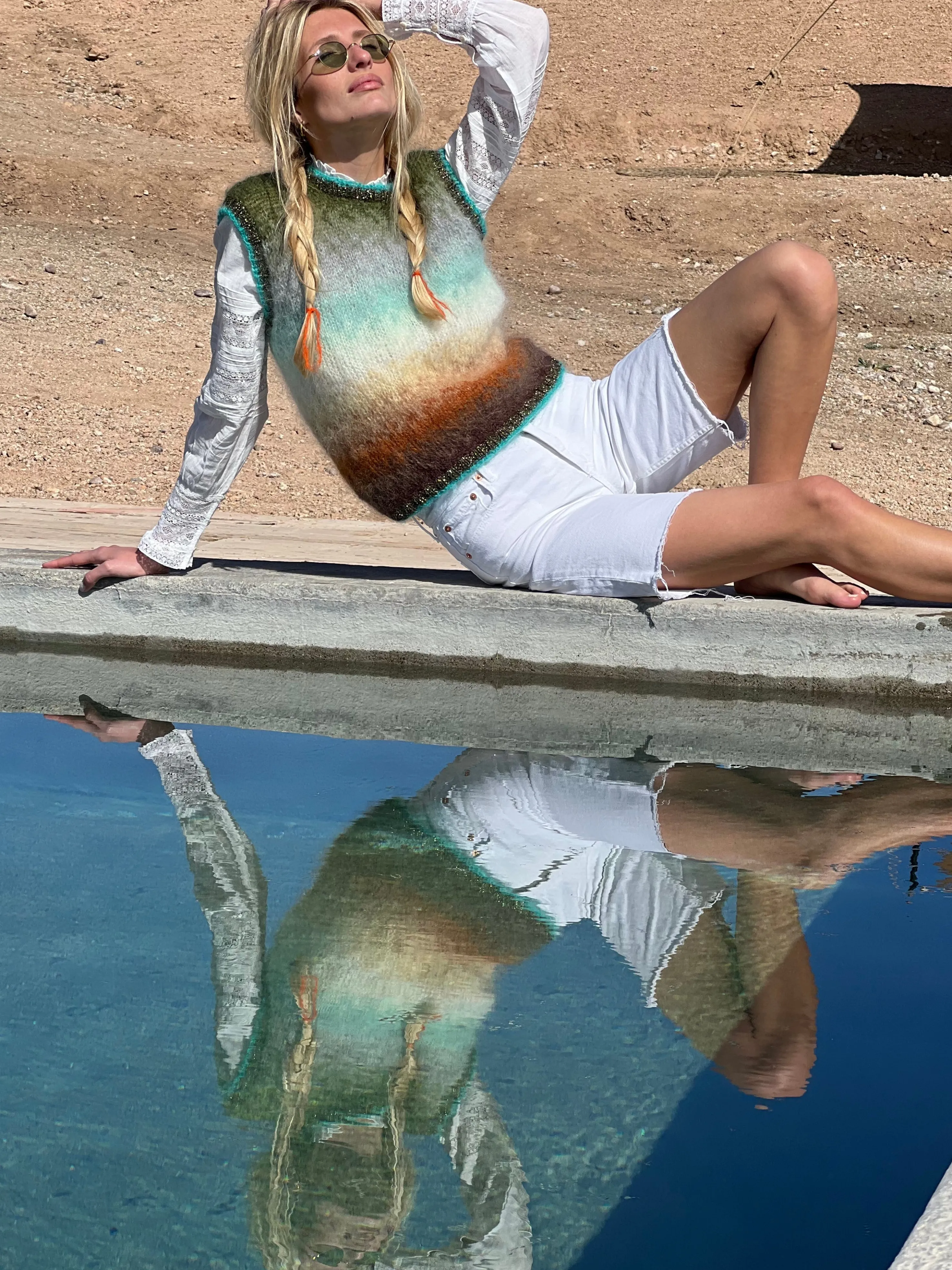 Rose Carmine Iconics|Tops-TOP TIE&DYE 12 COLORS CHOCO / KAKI