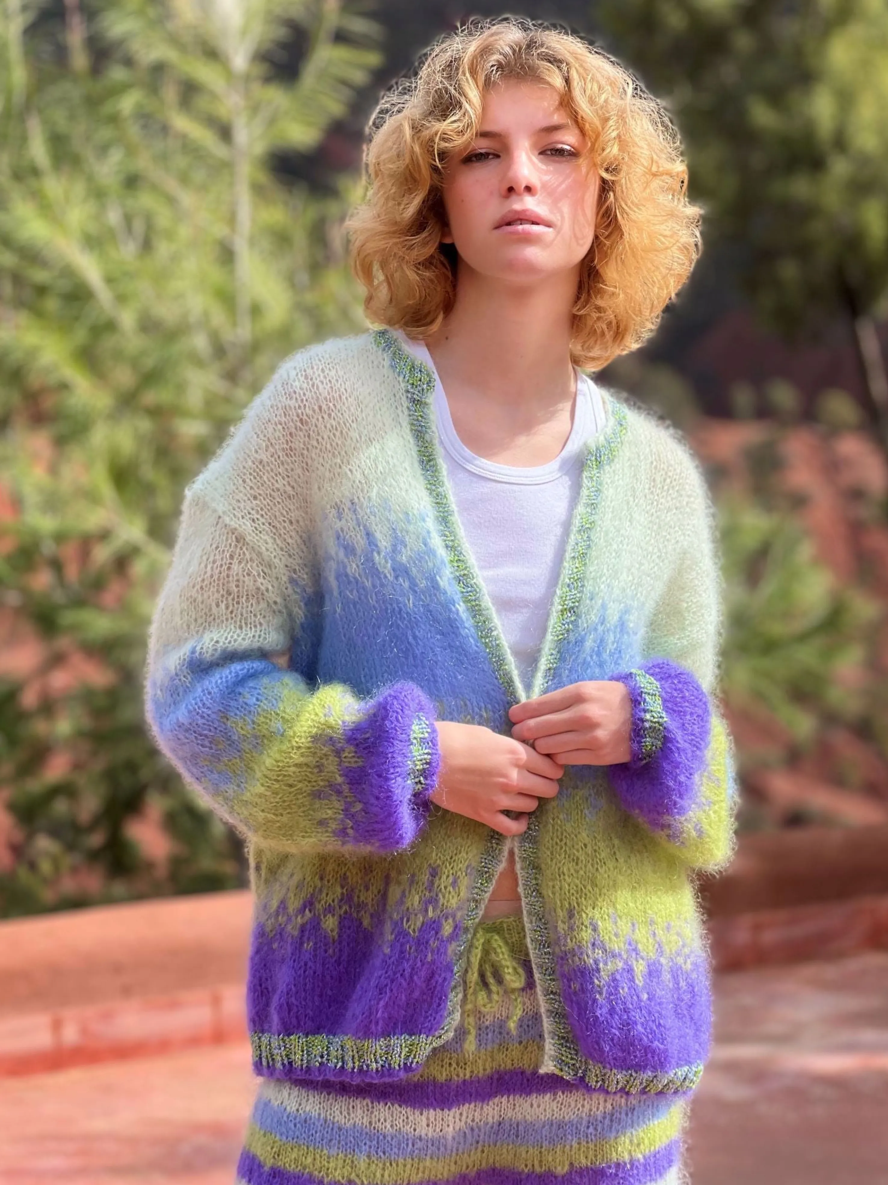 Rose Carmine Jackets-LITTLE JACKET TIE&DYE PACIFIQUE