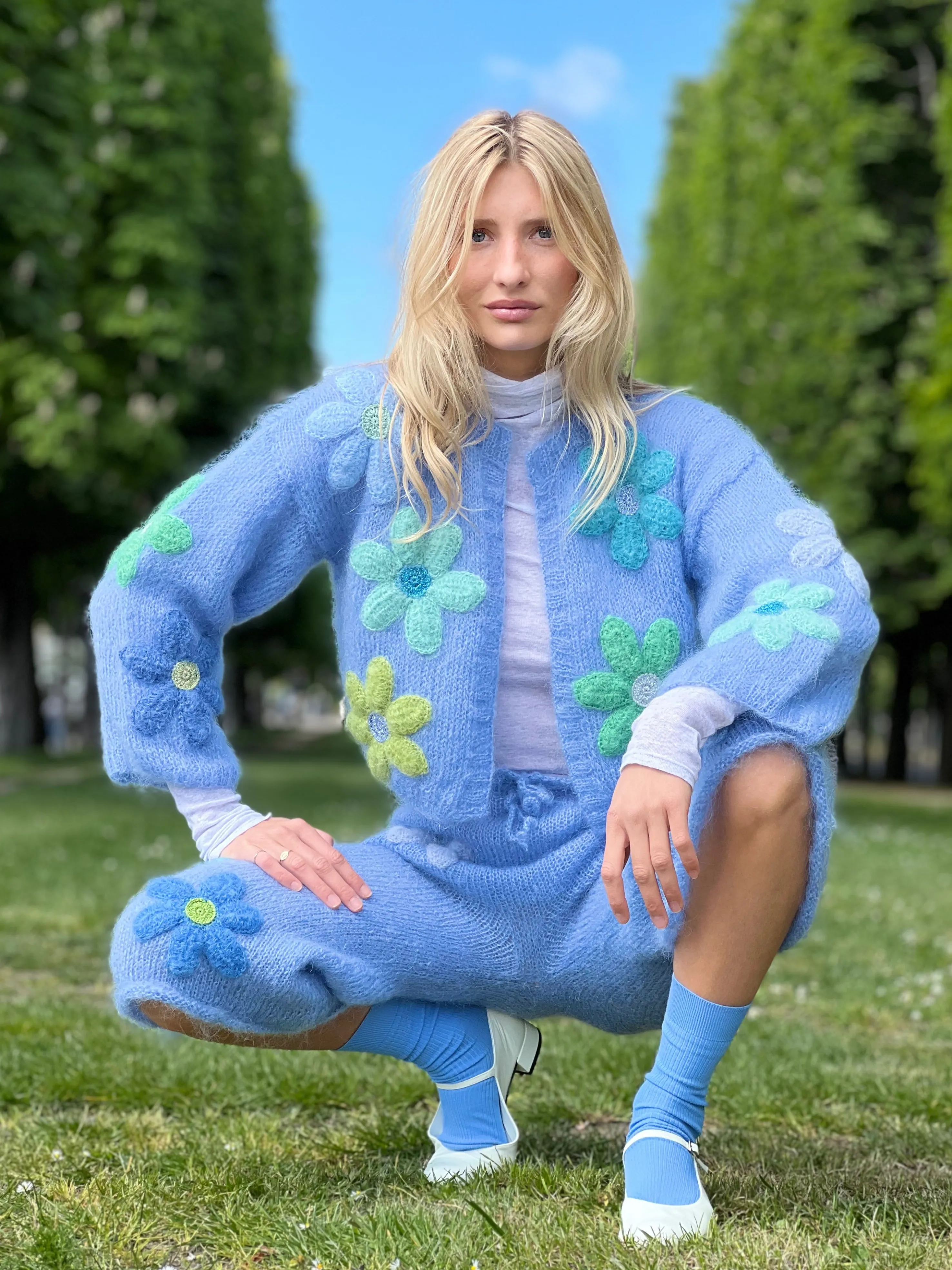 Rose Carmine Boleros-BOLERO FREE FLOWERS BLEU