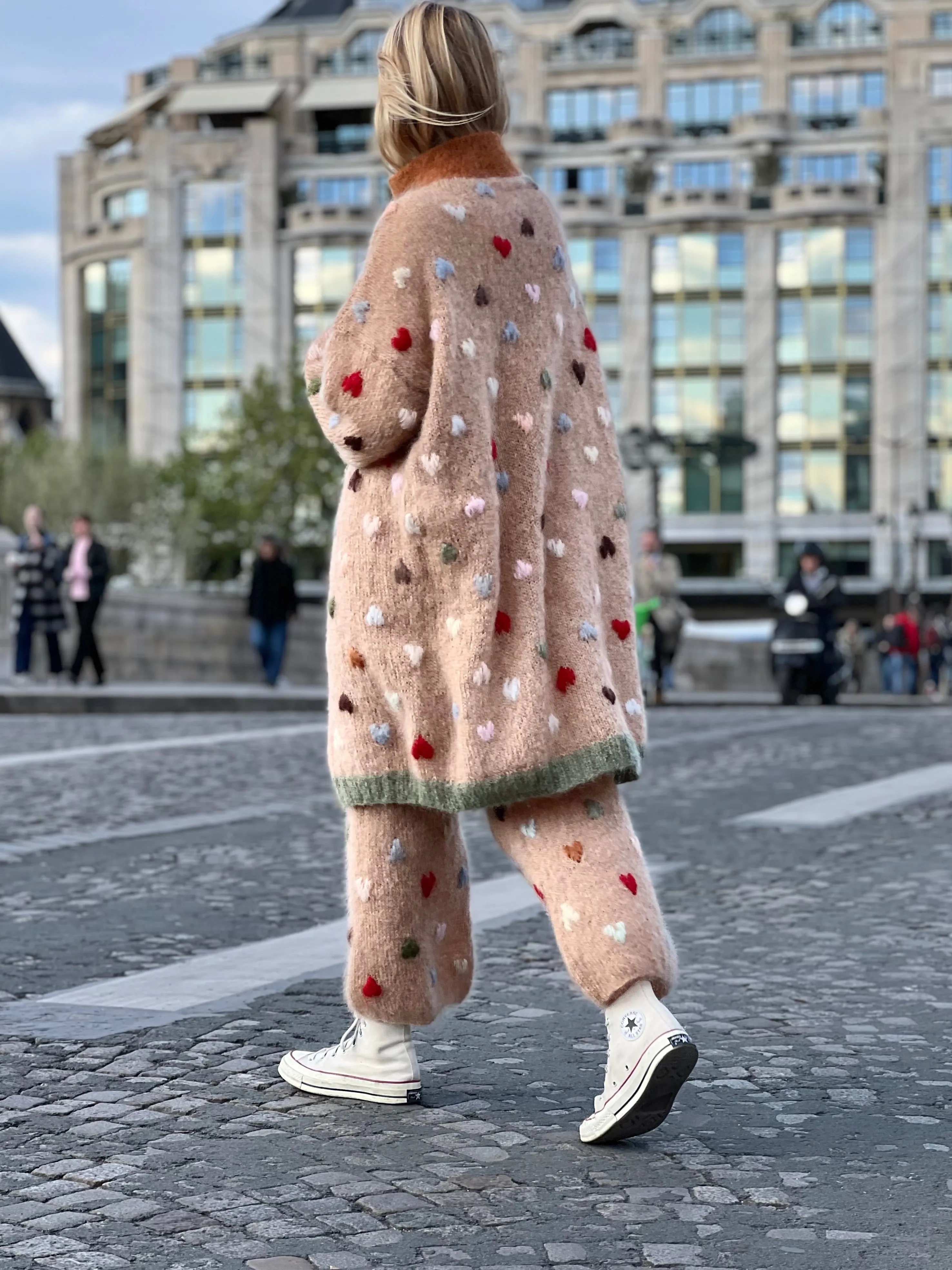 Rose Carmine Coats-COAT MON AMOUR BEIGE