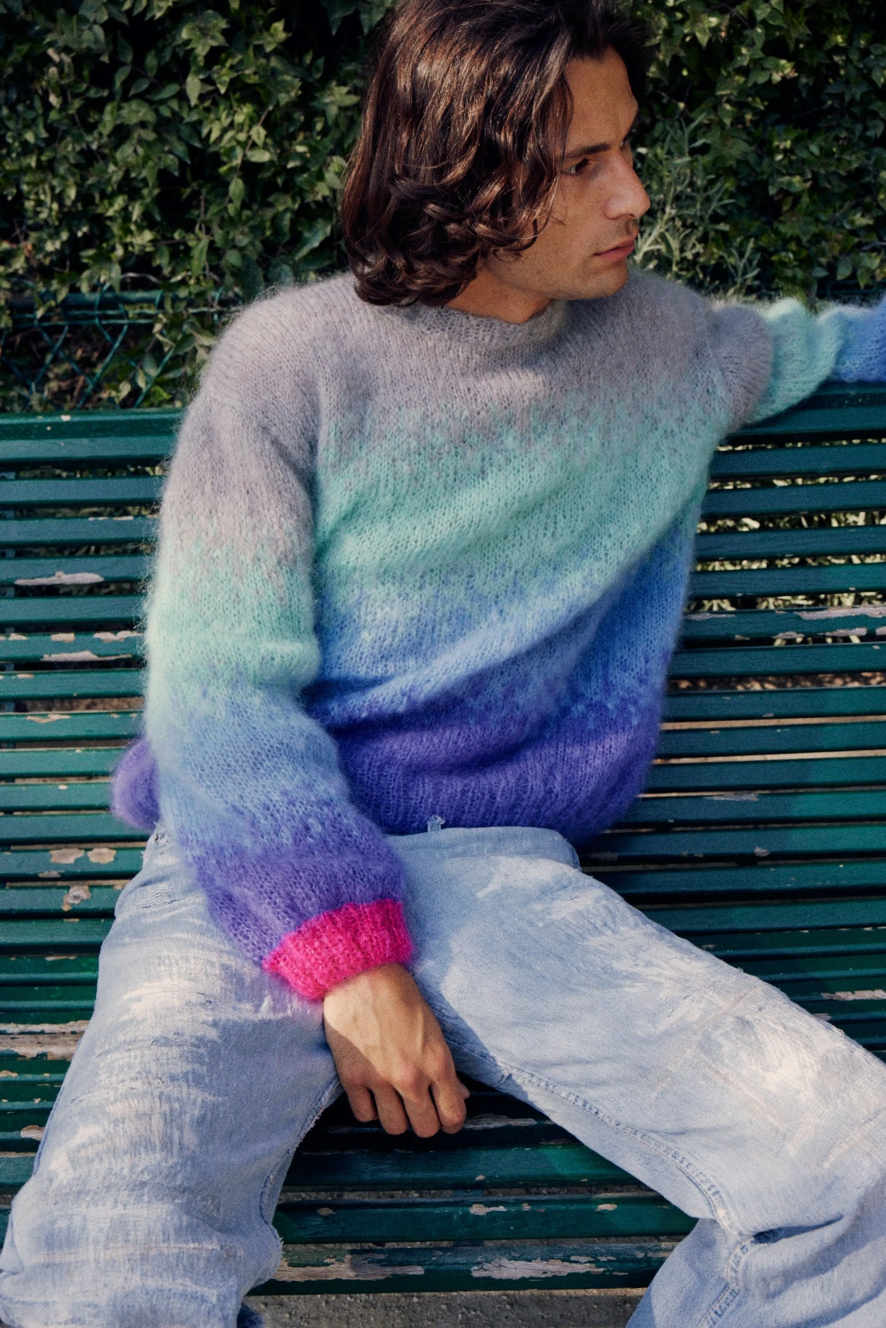 Rose Carmine Sweaters-SWEATER O TIE&DYE GREY