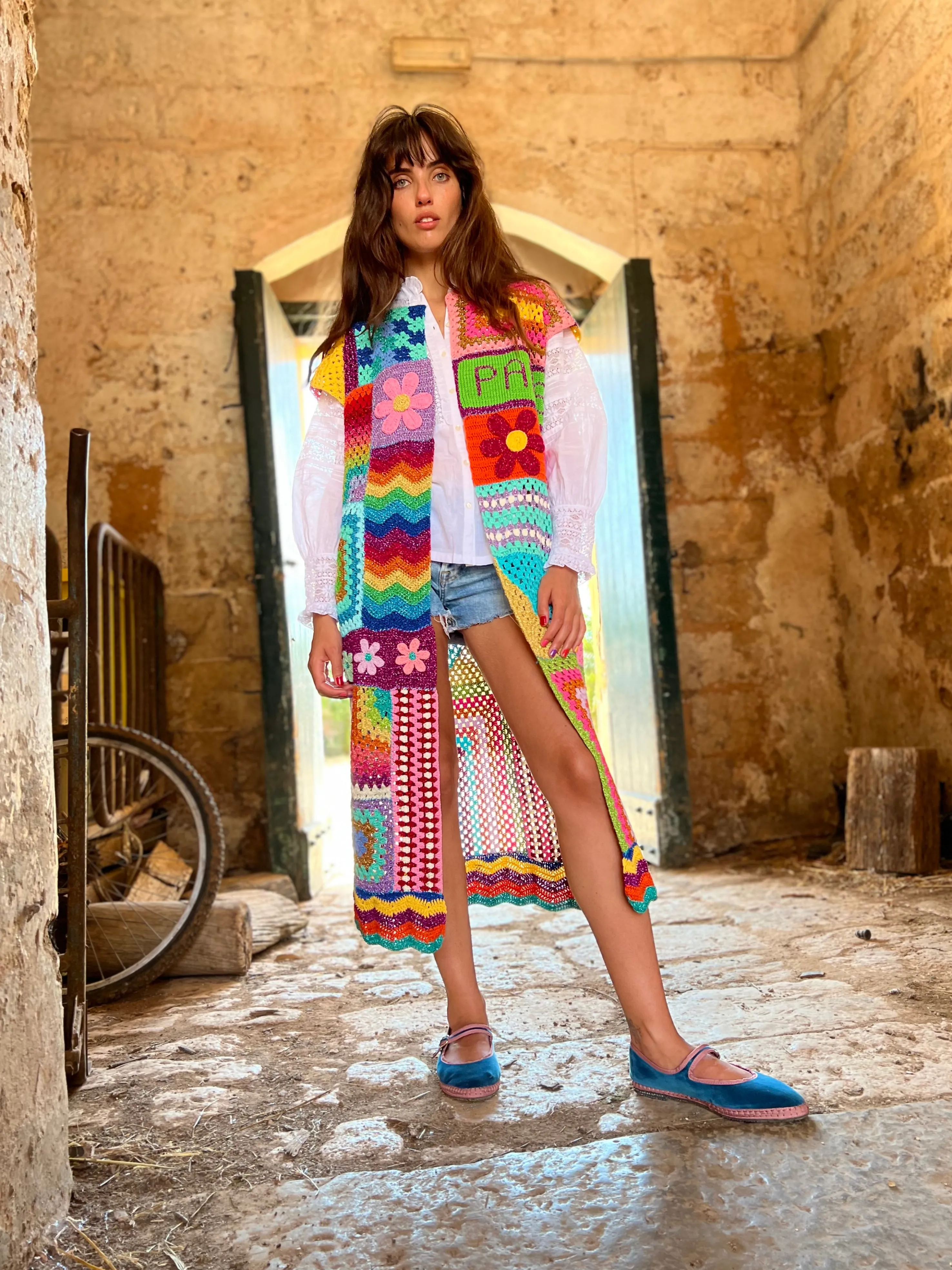 Rose Carmine Coats-COUTURE COAT NO SLEEVES