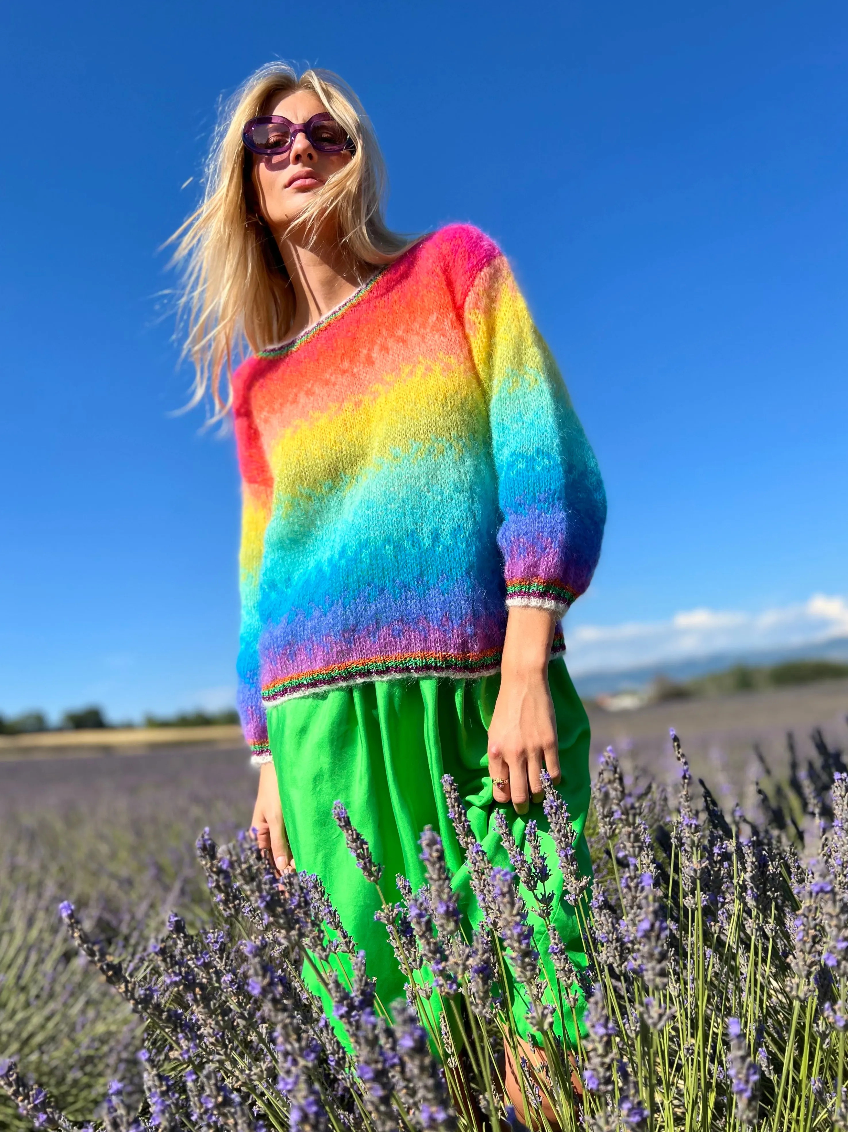 Rose Carmine Sweaters-STRONG TIE&DYE SWEATER 12 COLORS (Spring / Summer)