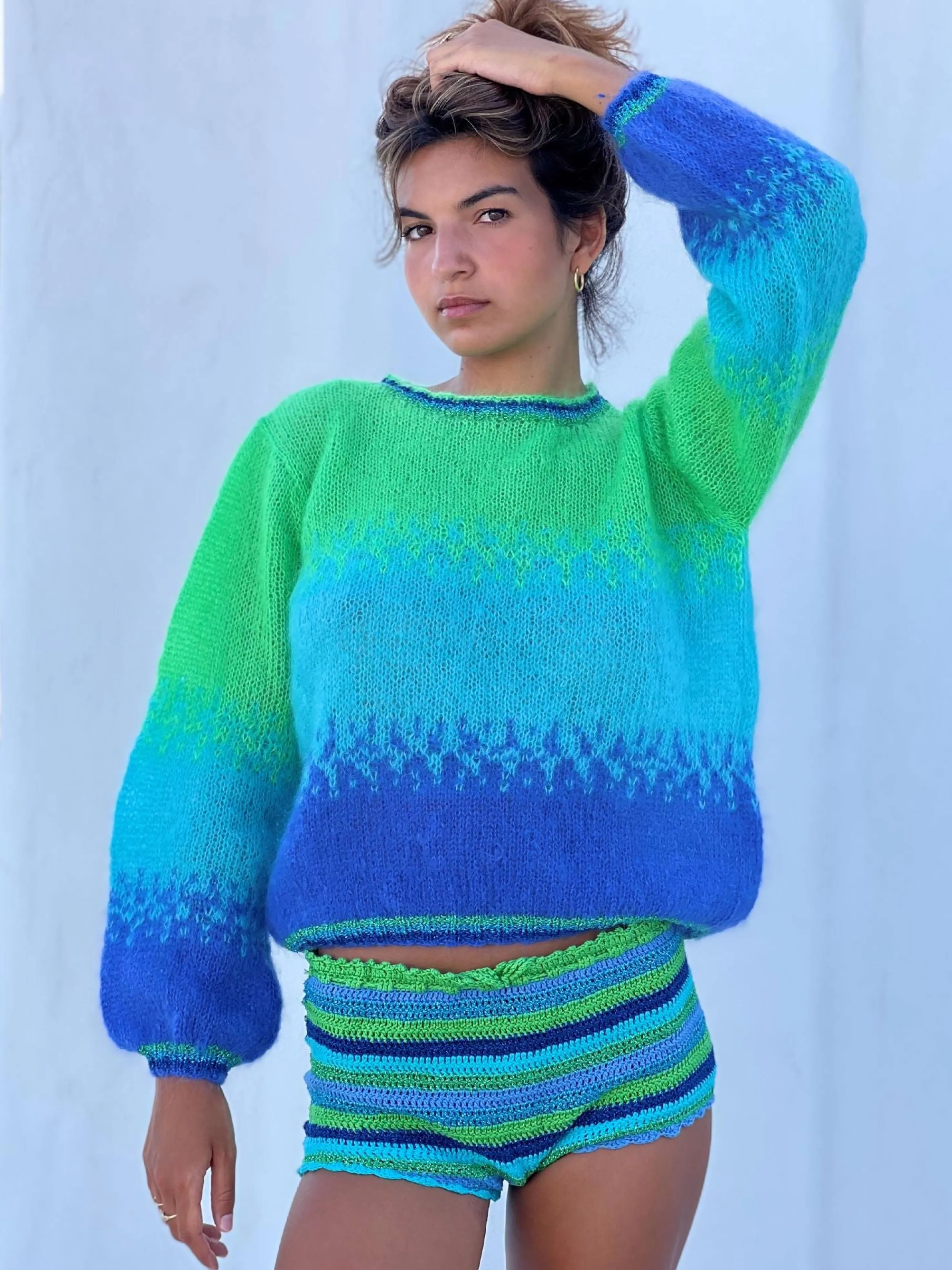 Rose Carmine Sweaters-SWEATER TIE&DYE POMPOMPIDOU