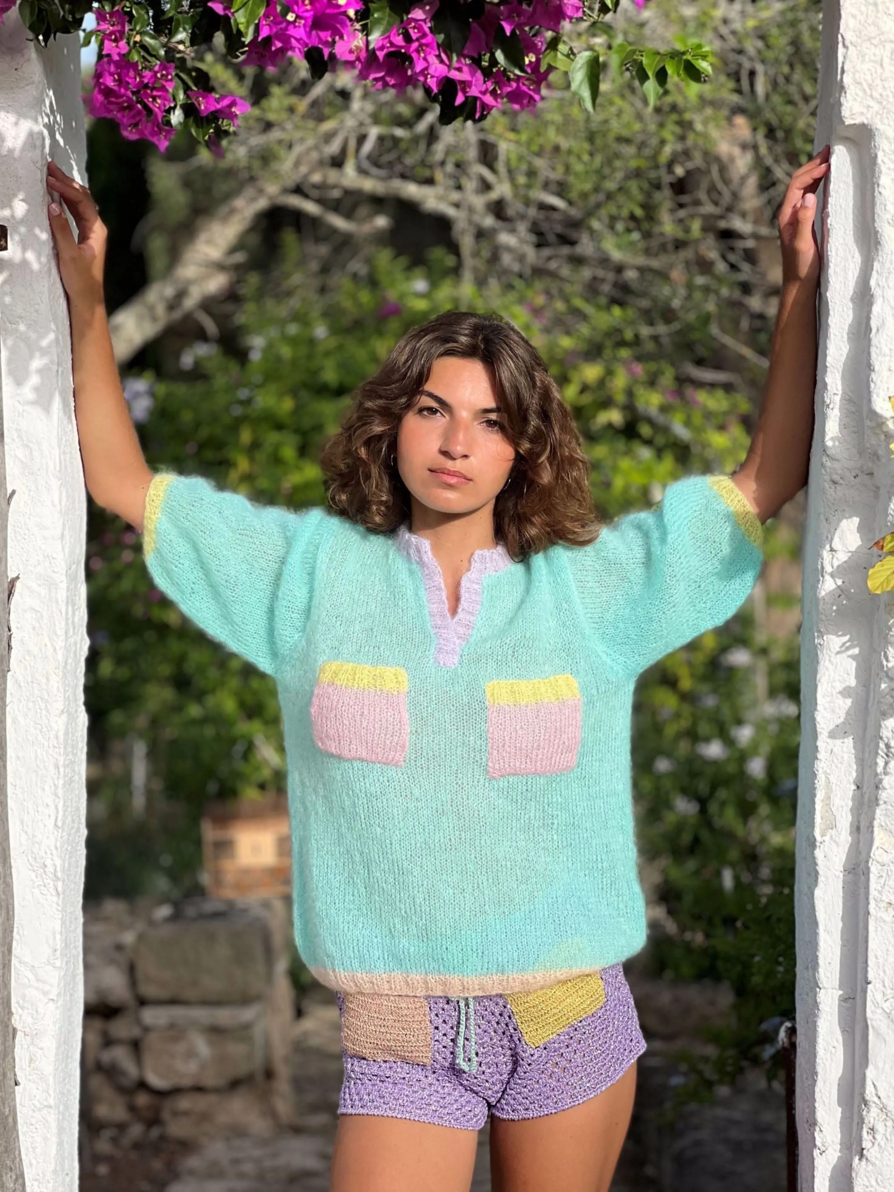 Rose Carmine Sweaters-SWEATER BALLOON CANDY PASTELS