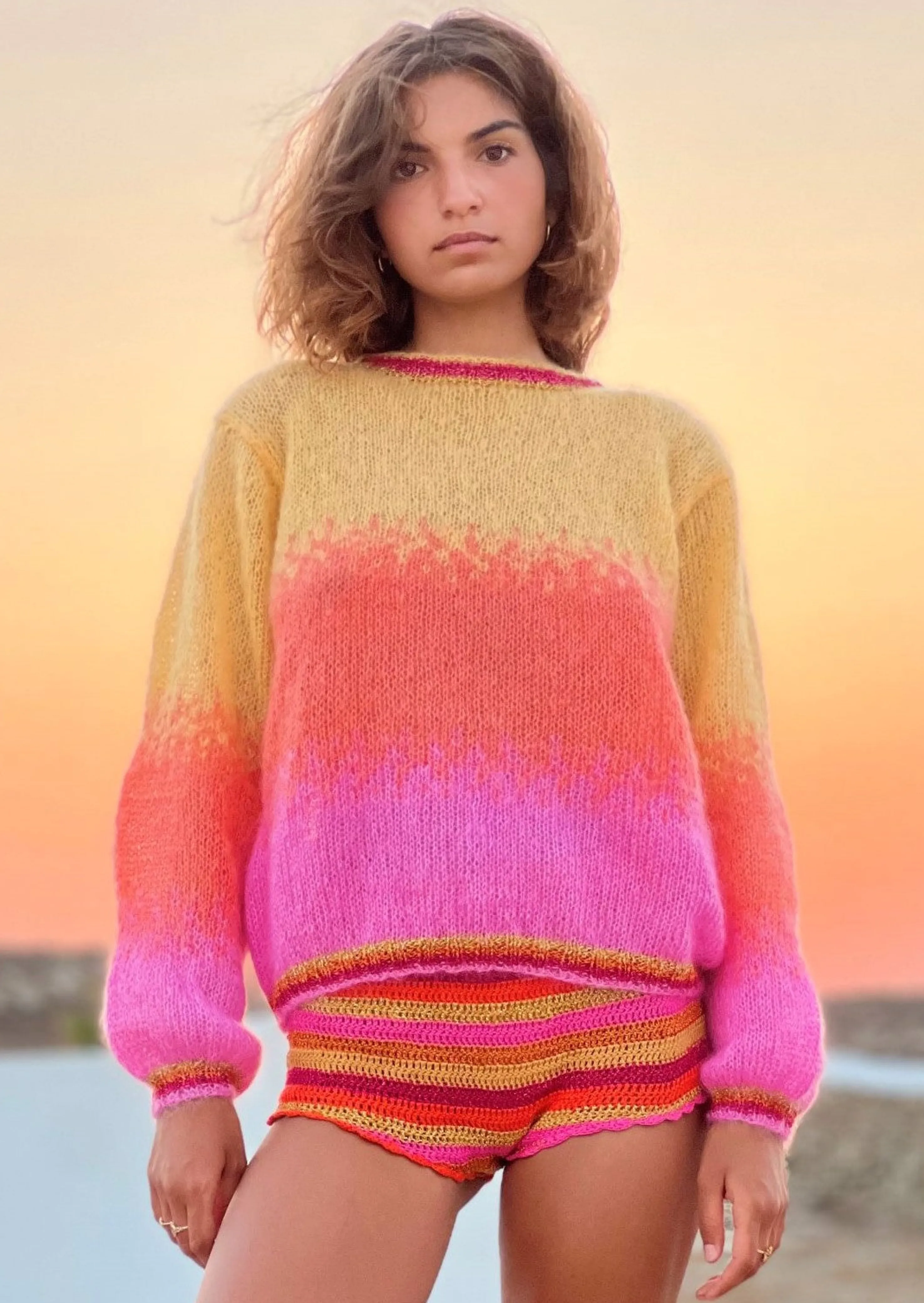 Rose Carmine Sweaters-SWEATER TIE&DYE BARBAPAPA