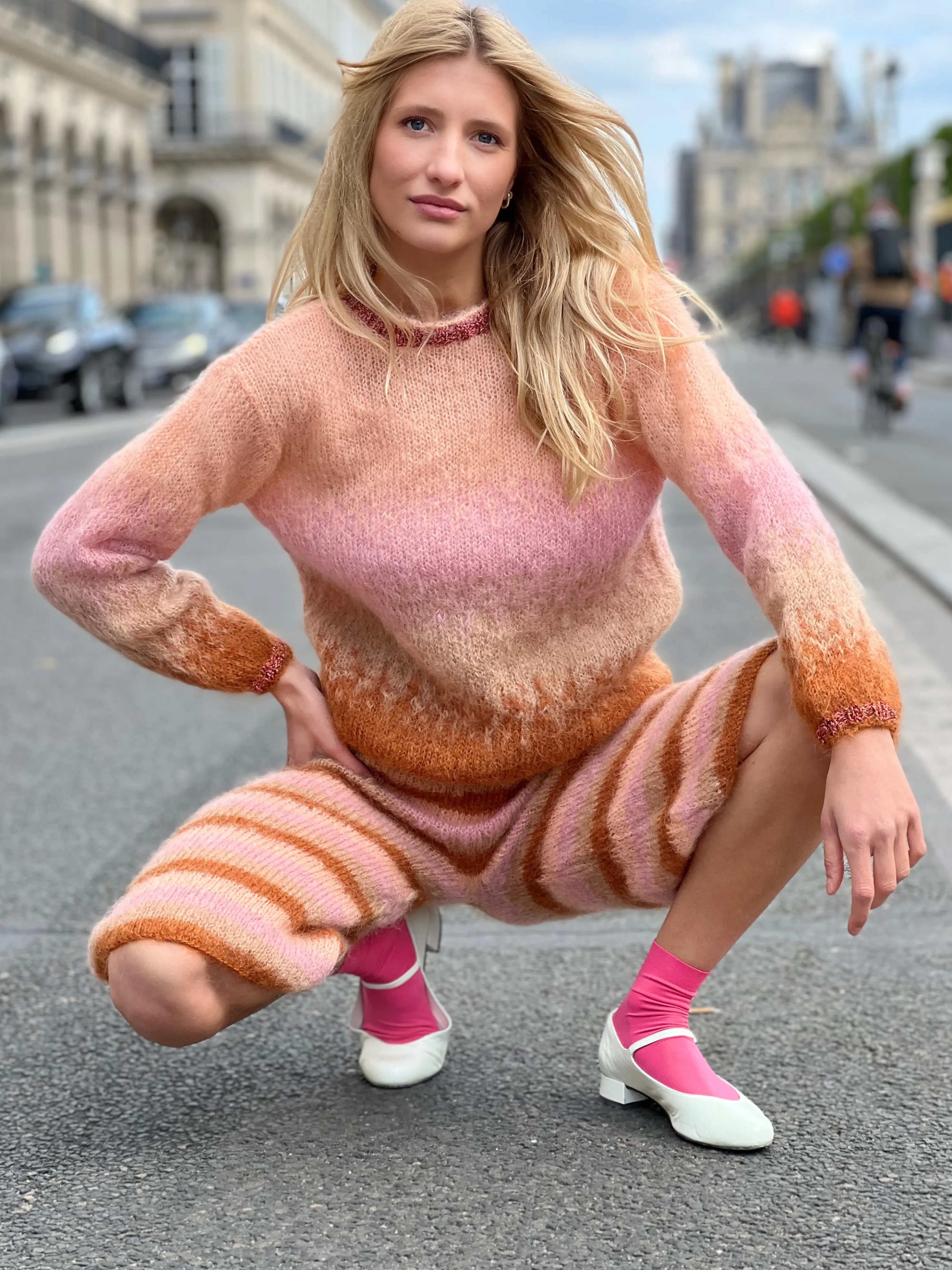 Rose Carmine Sweaters-SWEATER TIE&DYE DUNE