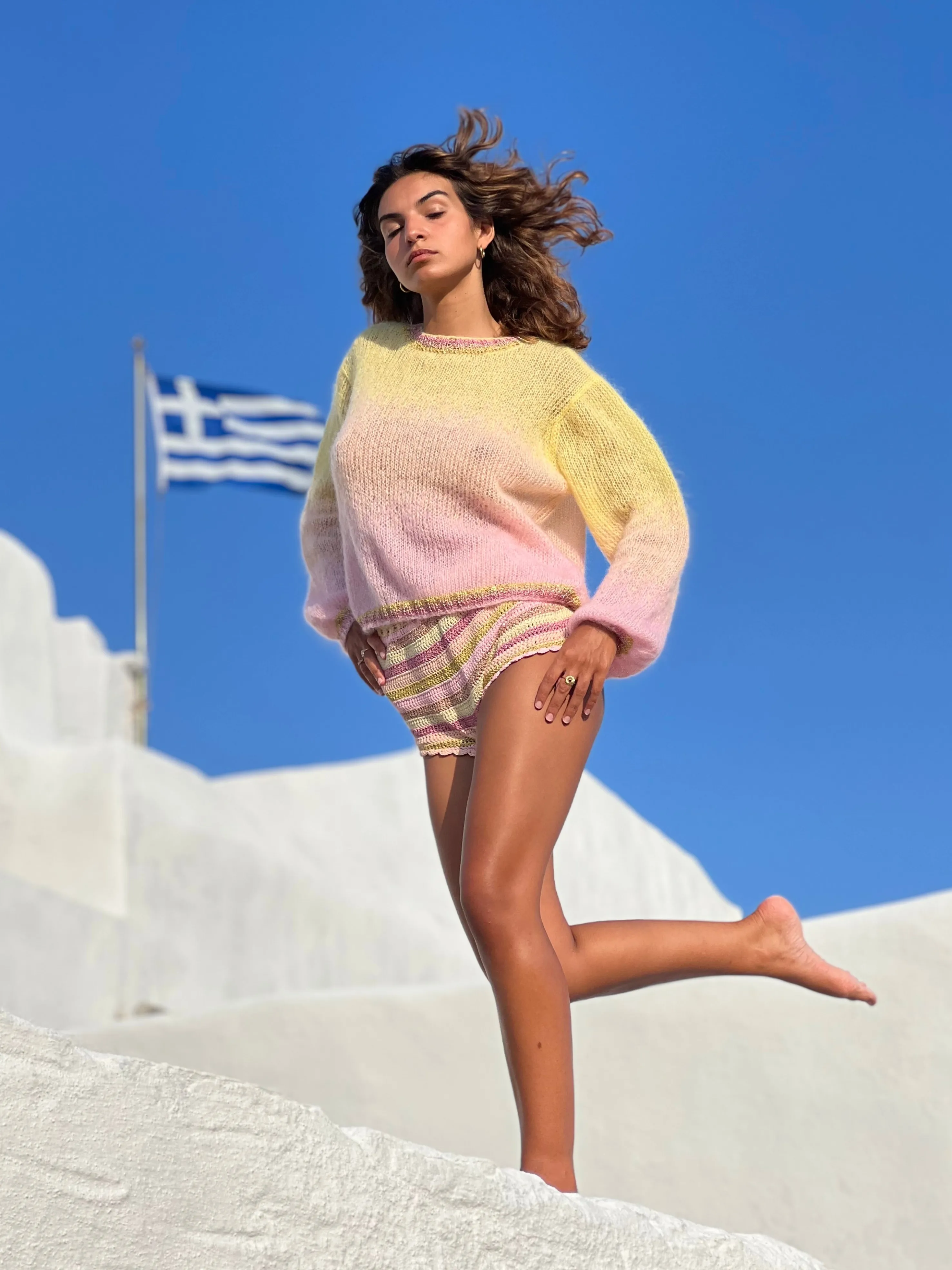 Rose Carmine Sweaters-SWEATER TIE&DYE SORBET